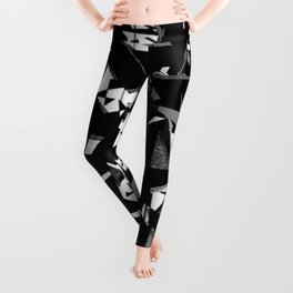 Egnimatic - Black and White Abstract Art. Leggings