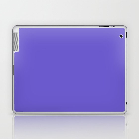 Slate Purple Blue Solid Color Popular Hues Patternless Shades of Blue Collection - Hex #6A5ACD Laptop & iPad Skin