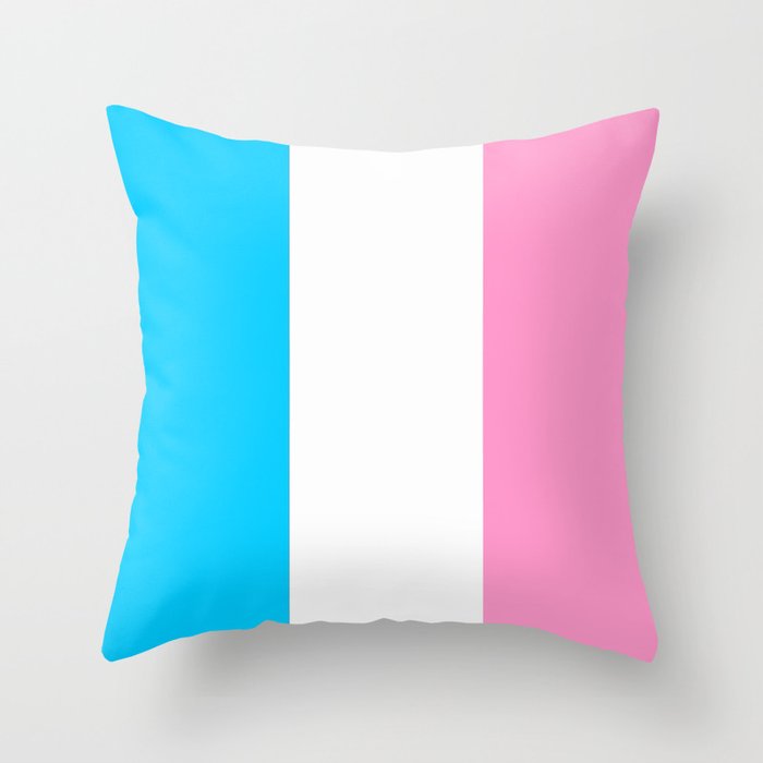 Parody of the french flag -France,Paris, pink, Marseille, lyon, Bordeaux,love, girly,fun,idyll,Nice Throw Pillow