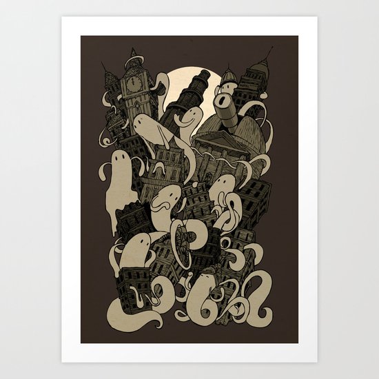 Ghosts & The City Art Print