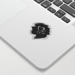 Chic Heart in Black and White Sticker