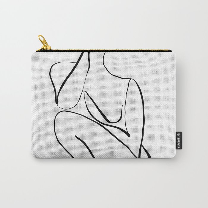 Female Figure Line Art Carry-All Pouch