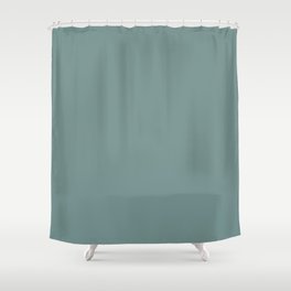 Dark Pastel Blue Green Solid Color Pairs Behr Dragonfly PPU12-03 / Accent Shade / Hue All One Colour Shower Curtain