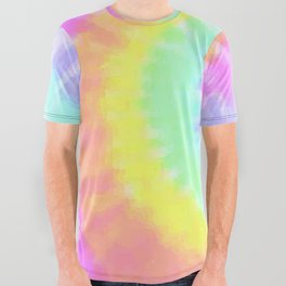 Pastel Tie Dye All Over Graphic Tee