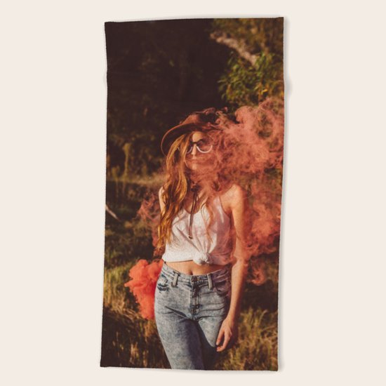 Smoke Walker Beach Towel