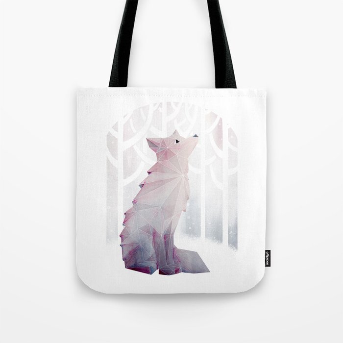 Fox in the Snow Tote Bag by littleclyde | Society6