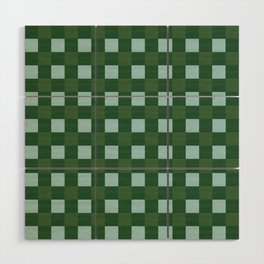 Checks in blue and green Wood Wall Art