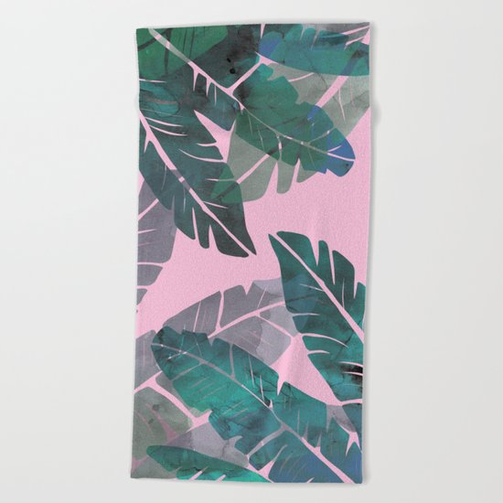 Banana Leaves Beach Towel