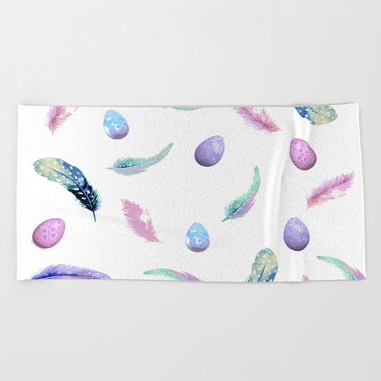 Feathers & Eggs Beach Towel