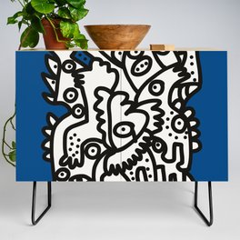Blue Navy Color 2020 with Black and White Cool Monsters Credenza