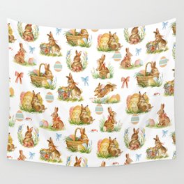 Easter Eggs Rabbit  Wall Tapestry
