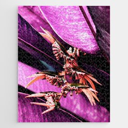 Magenta Pink Heliconia Exotic Flower Jigsaw Puzzle