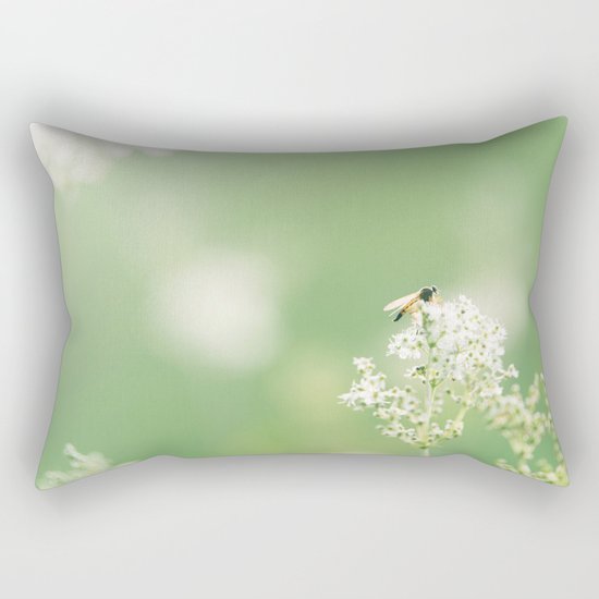 Bee on Flower Rectangular Pillow