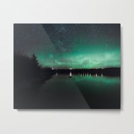 Northern Lights over Emerald Bay II Metal Print