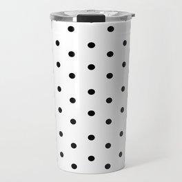 Black and White Polka dot pattern Travel Mug