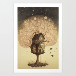 Tree house Art Print
