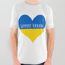 Support Ukraine All Over Graphic Tee