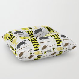 The House of Hufflepuff Pattern Floor Pillow