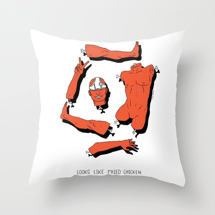 LOOKS LIKE FRIED CHICKEN Throw Pillow