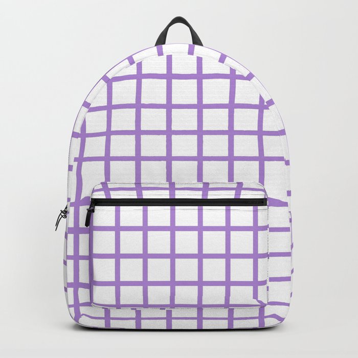 Grid (Lavender & White Pattern) Backpack