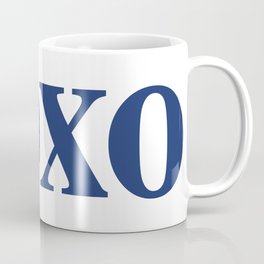Navy XOXO Coffee Mug