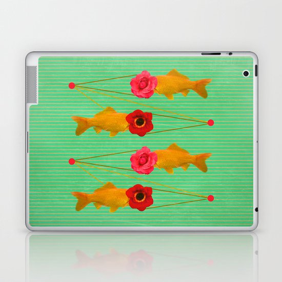 fishes and flowers Laptop & iPad Skin
