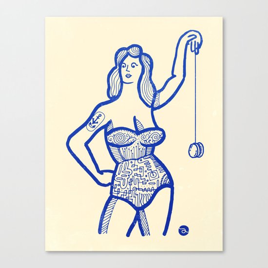Yo-Yo Girl Canvas Print