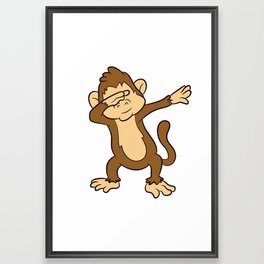 Dabbing Monkey Cute Monkey Dab Love Monkeys Framed Art Print | Funnymonkeygift, Jungle, Cool, Cutemonkeygifts, Funny, Chimpanzee, Gift, Funnyanimals, Monkeymonkeylover, Monkeydesign 