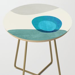 Stacking Pebbles Blue Side Table