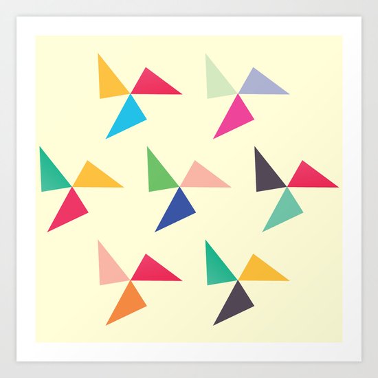 Colorful geometric pattern III Art Print