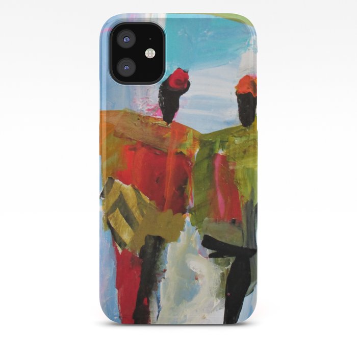 People Figure The World Abstract Art Contemporary Blue Red Green
