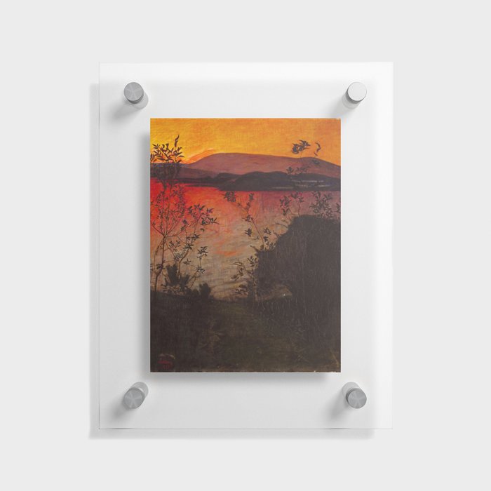 Harald Sohlberg Evening Glow Floating Acrylic Print