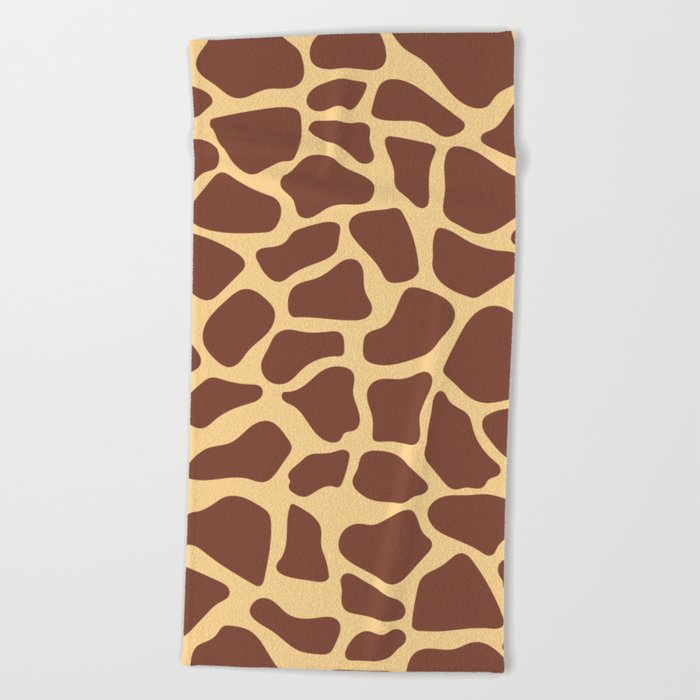 giraffe print Beach Towel by Cathal O Toole Society6