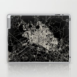 Léon, France - Black and White City Map - Aesthetic Laptop Skin