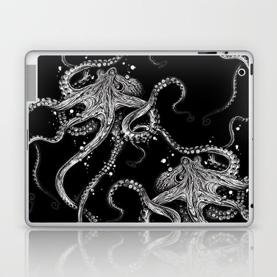 Octopus (black) Laptop & iPad Skin