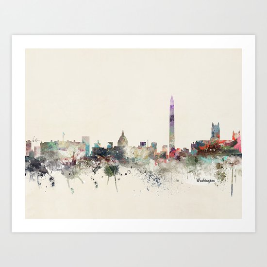 washington dc skyline Art Print