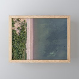 Calm water side in Tadoussac Framed Mini Art Print