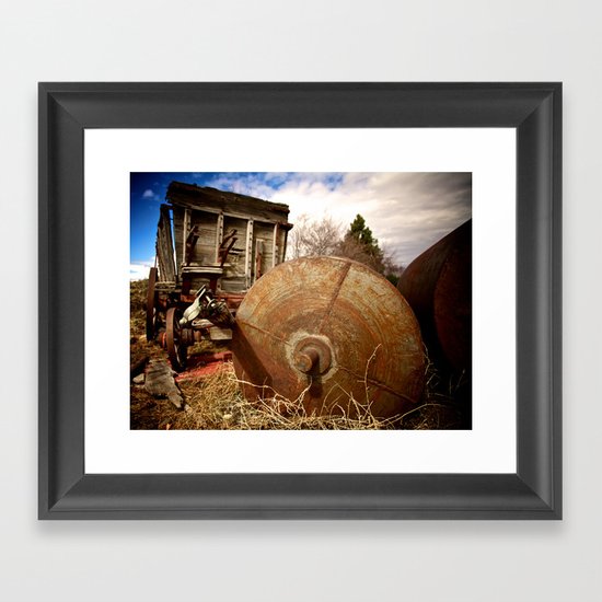 Old Mill Farm Equipment Framed Art Print