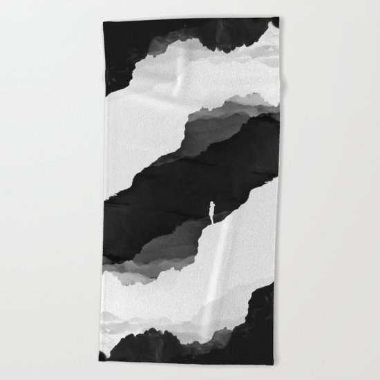 Black Isolation Beach Towel