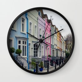 Chelsea Row Houses home of George Smiley in Chelsea London England Wall Clock