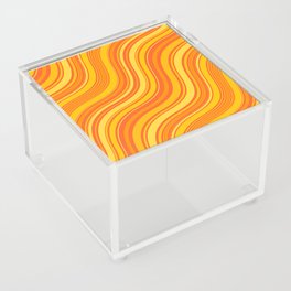 Wavy Lines 70s Inspired | Orange and Yellow Acrylic Box