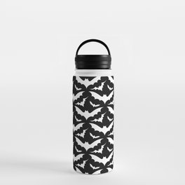 Black and White Bats Water Bottle