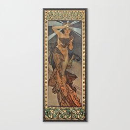 Alphonse Mucha "The Moon and the Stars Series: The Morning Star" Canvas Print