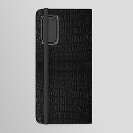 Black Alligator Skin Print Android Wallet Case