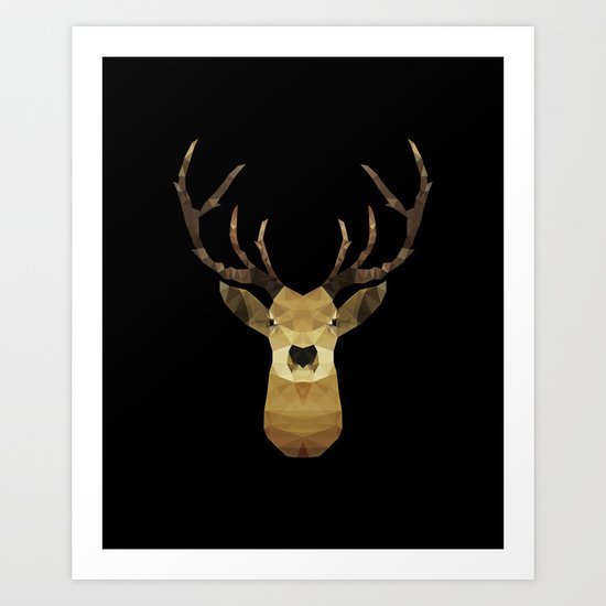 Polygon Heroes - The Deer Art Print