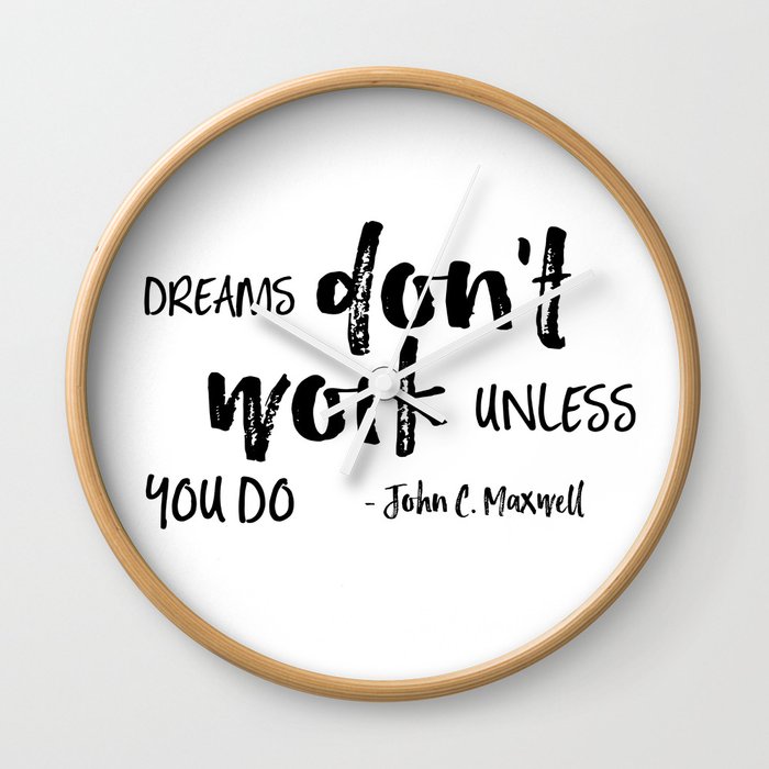Motivational Print Inspirational Quote Print Modern Print Printable Art Office Print Office Decor Wall Clock By Aleksmorin Society6
