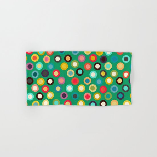 green pop spot Hand & Bath Towel