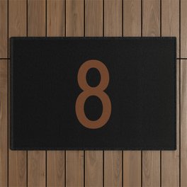 NUMBER 8 (BROWN-BLACK) Outdoor Rug