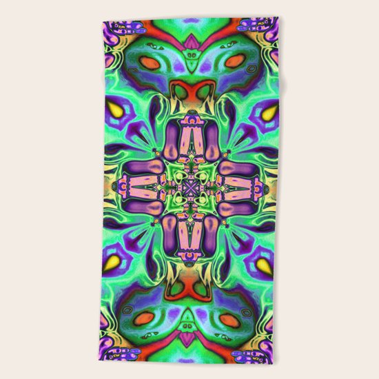 Colorful Mandala Beach Towel