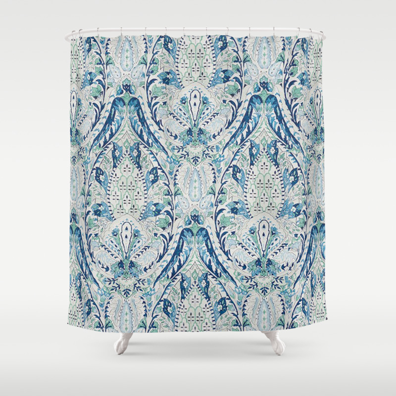 paisley shower curtains with bright colors